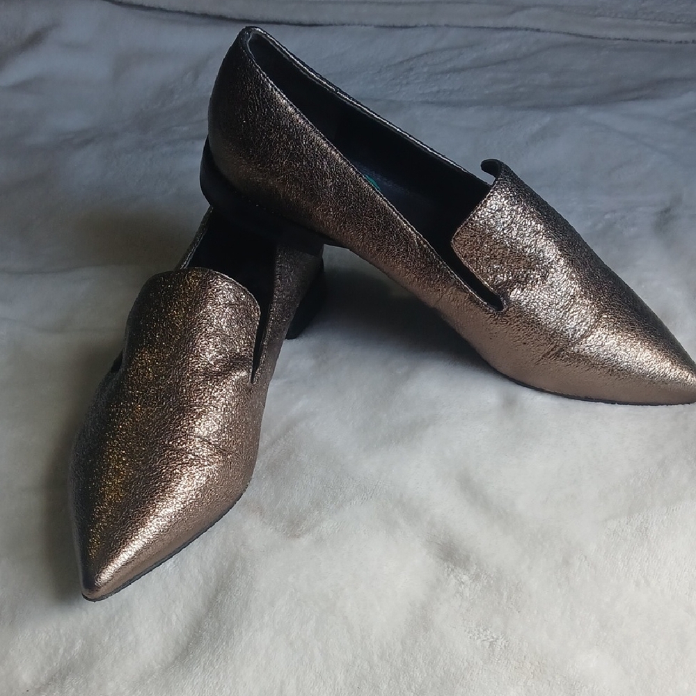 Franco Sarto Shimmering Bronze Loafers - Picture 1 of 5